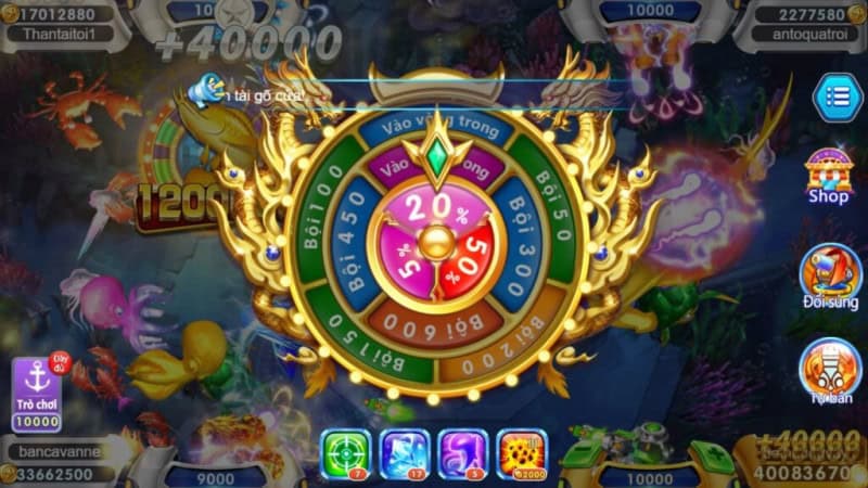 Các loại cá thường gặp trong game